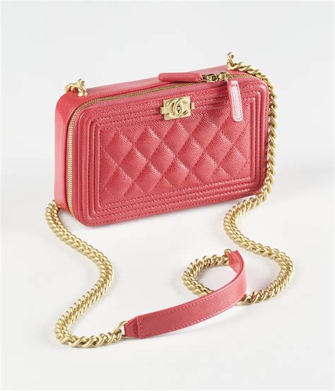 pochette a mano con cerniera e tracolla removibile chanel